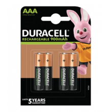 PILHAS DURACELL REC. AAA 900MAH