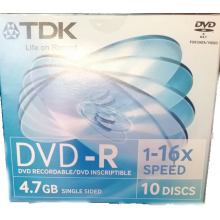 DVD-TDK DVD-R 4,7GB 8X CB-10